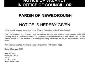 The Parish Post – August 2022 – Notice of Vacancy
